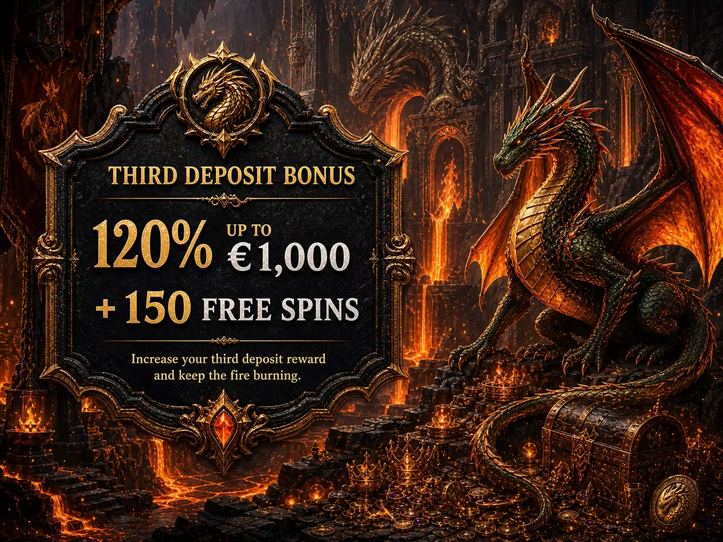Dragon Slots third deposit bonus